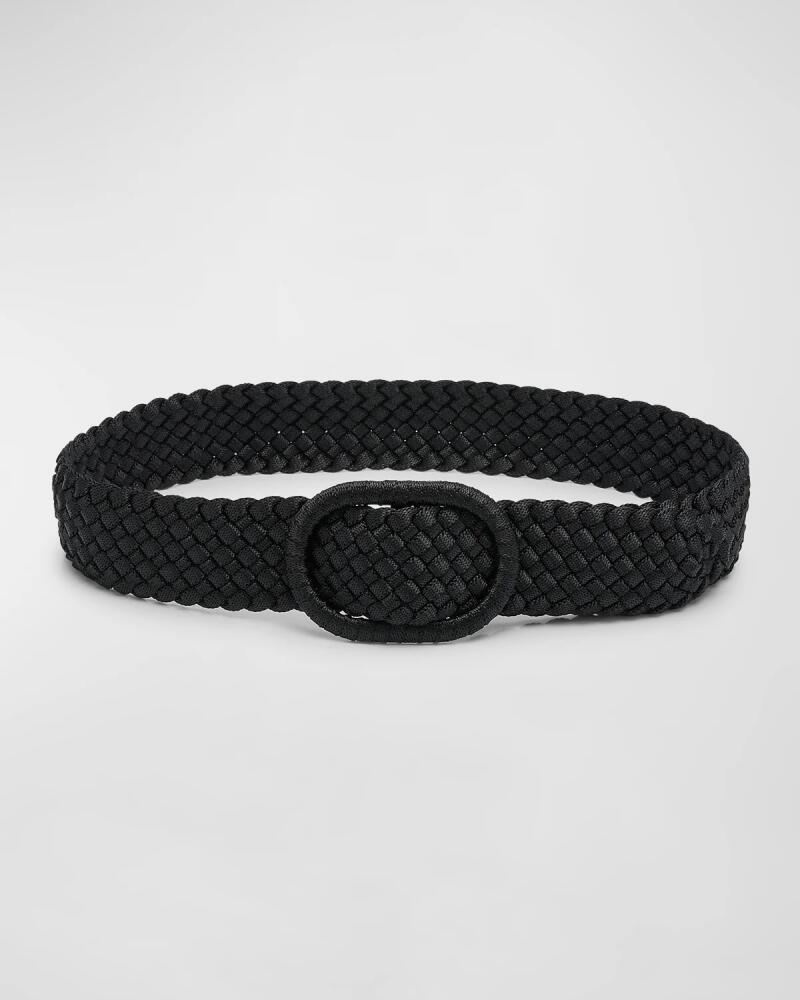 Toteme Wide Braided Nylon & Leather Belt Cover