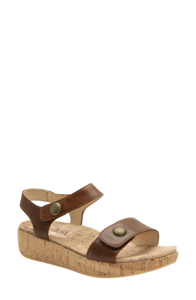 Alegria by PG Lite Marta Ankle Strap Platform Wedge Sandal in Walnut Cover