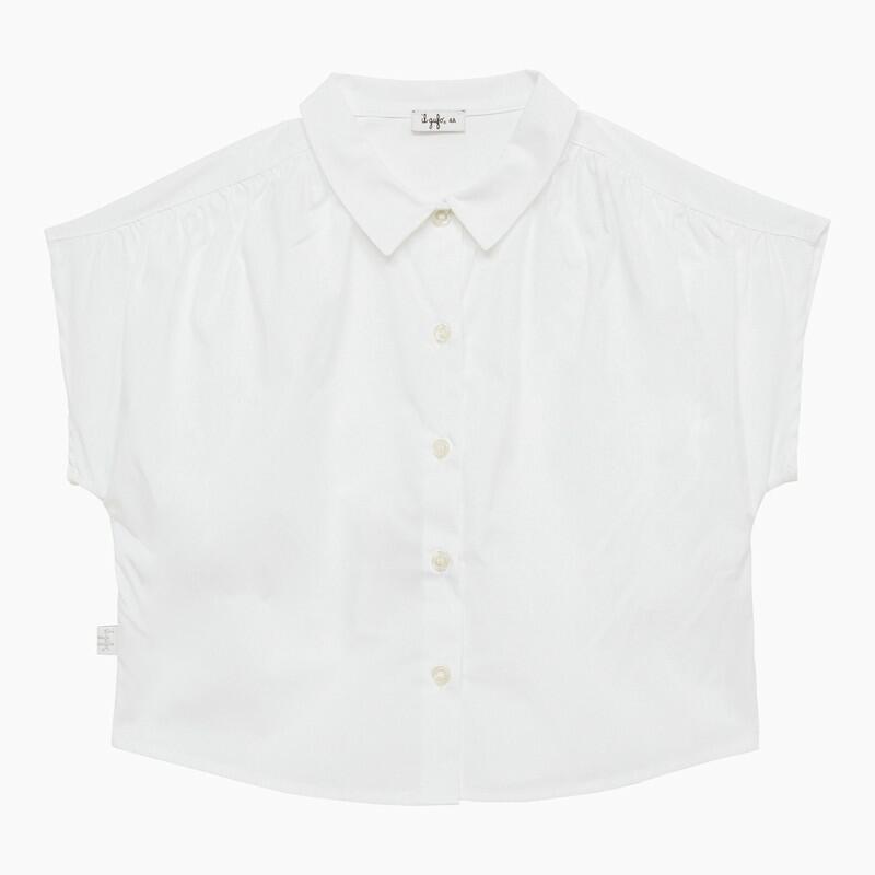 Il Gufo White stretch poplin shirt Cover