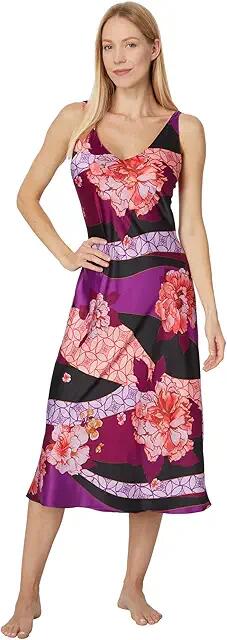 N by Natori Floral Tapestry Gown (Magenta) Women's Pajama Cover