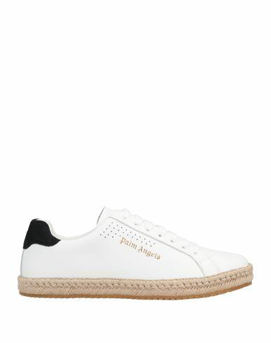 Palm Angels Man Espadrilles White Soft Leather Cover