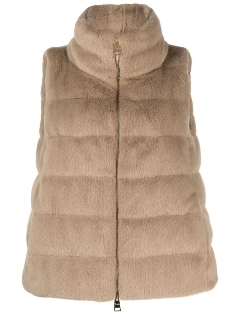 Herno quilted zip-up gilet - Brown Cover