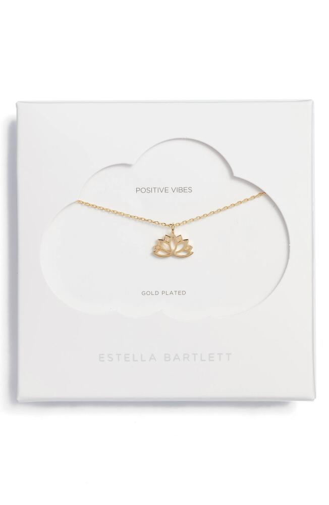 Estella Bartlett Lotus Leaf Pendant Necklace in Gold Cover