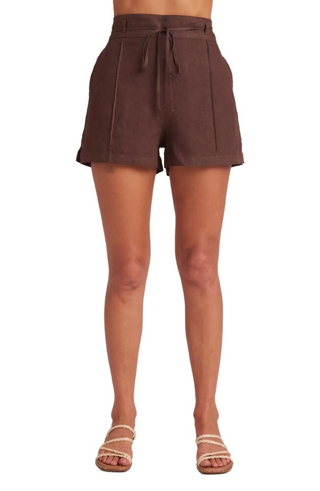 Bella Dahl Pintuck Linen Shorts in Cocoa Cobana Cover