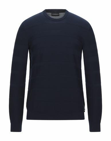 Emporio Armani Man Sweater Midnight blue Cotton Cover