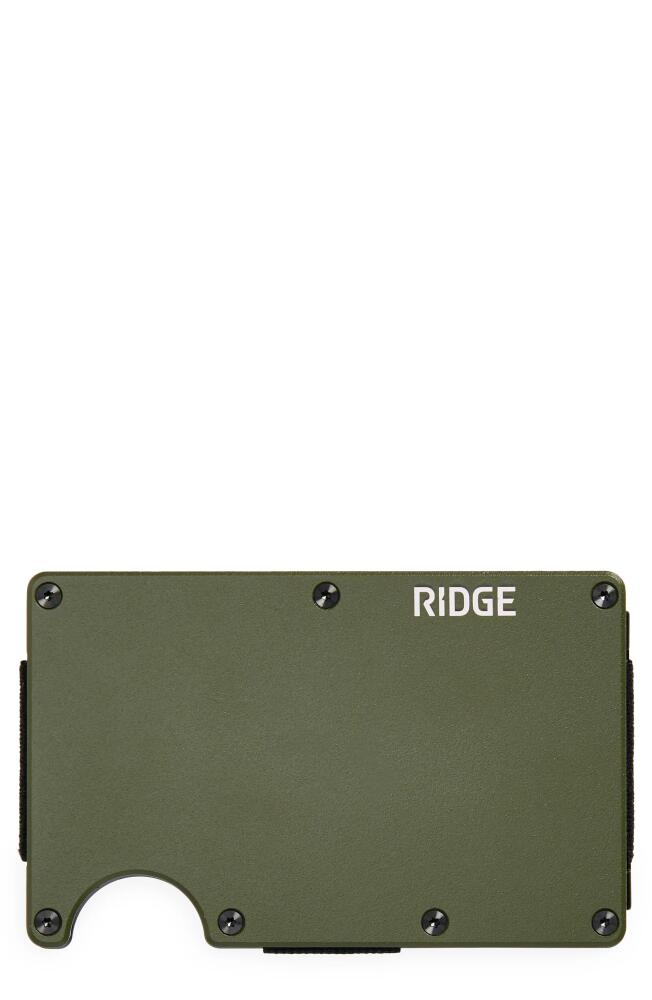 the Ridge RFID-Blocking Aluminum Money Clip Wallet in Matte Olive Cover