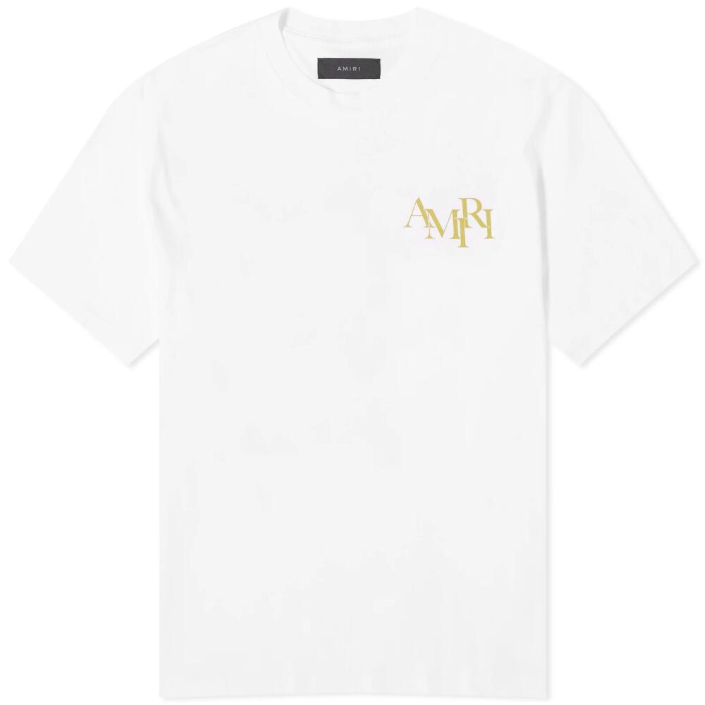 AMIRI Men's Champagne T-Shirt in White Cover