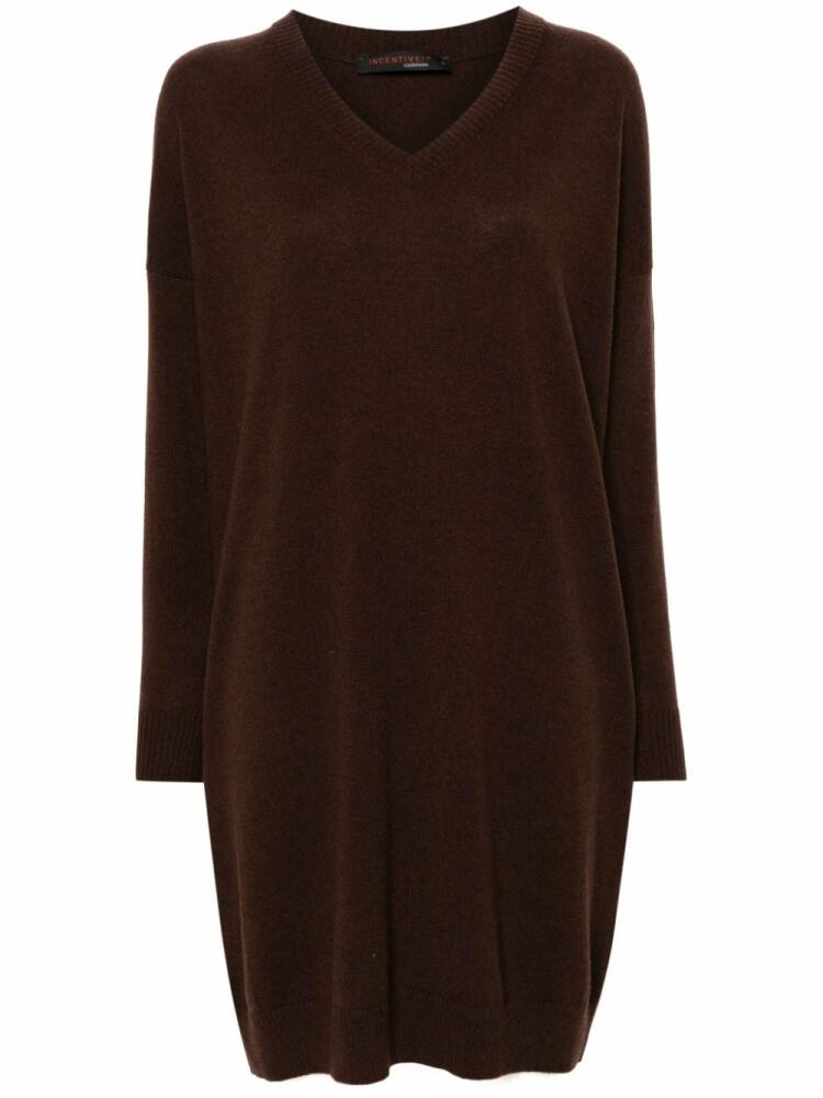 Incentive! Cashmere cashmere midi dress - Brown Cover