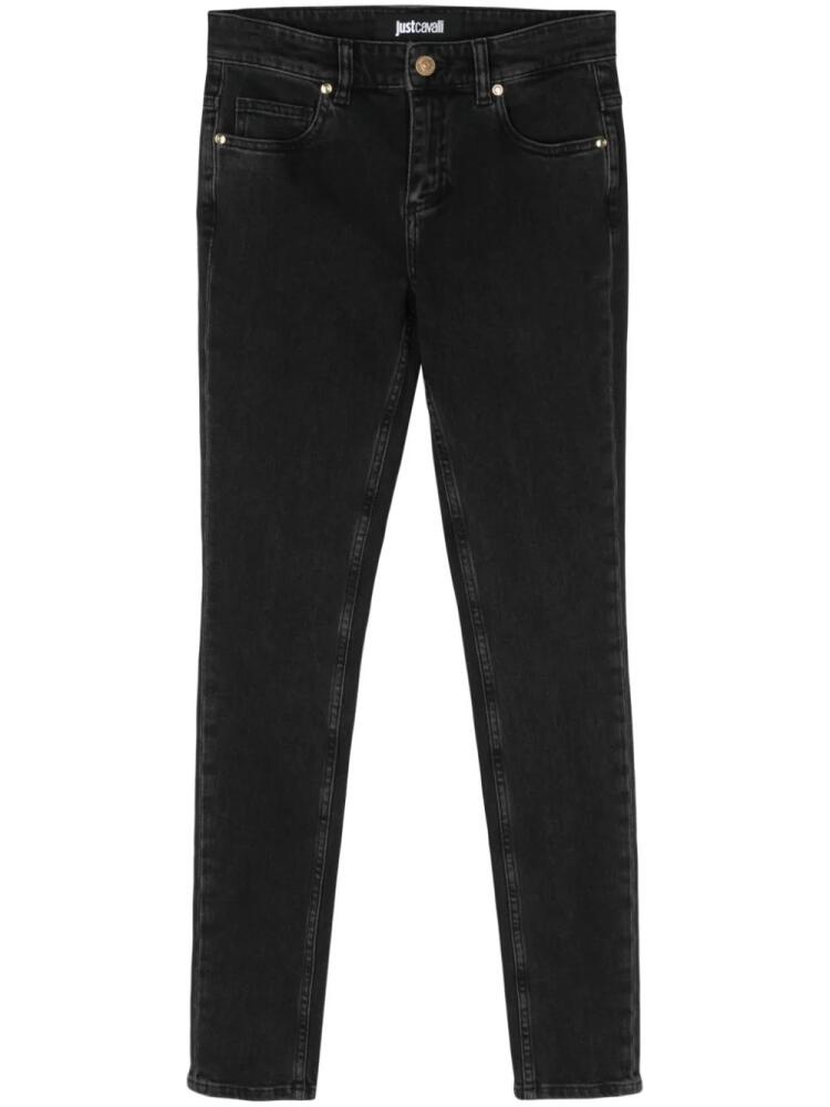 Just Cavalli fringed detail skinny jeans - Black Cover