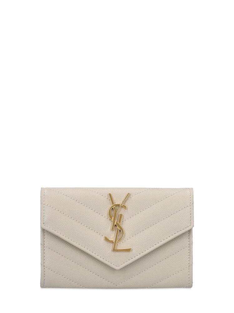 SAINT LAURENT Monogram Leather Envelope Wallet Cover