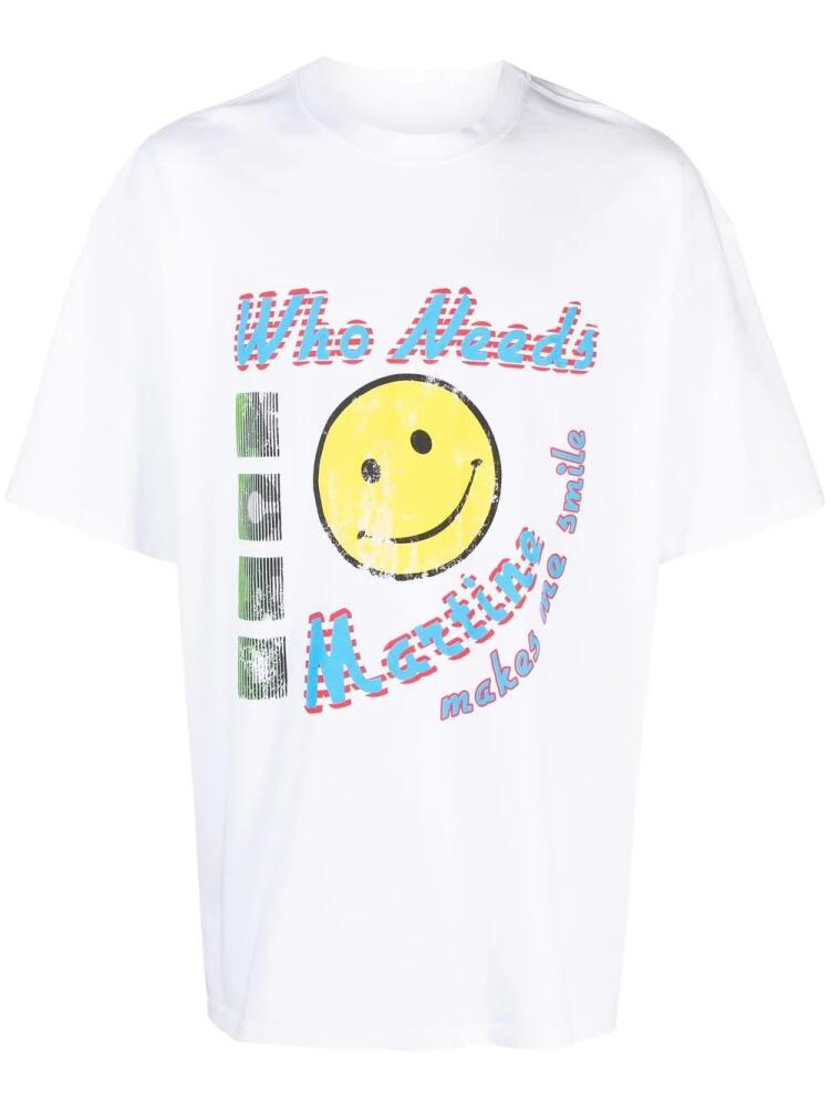 Martine Rose slogan-print cotton T-shirt - White Cover