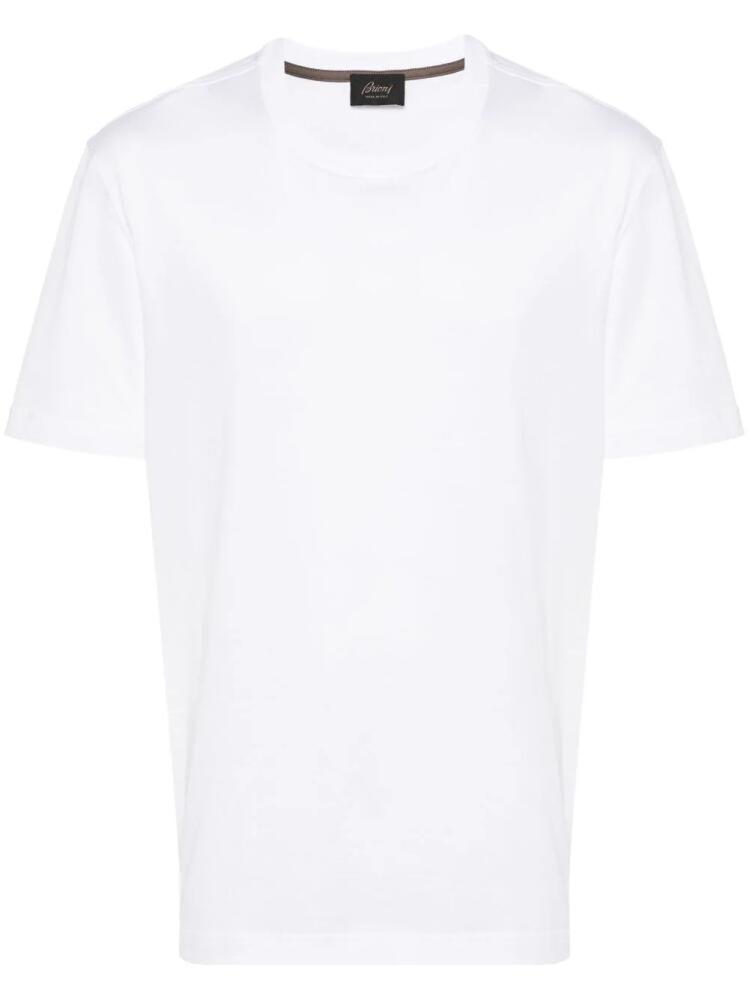 Brioni crew-neck cotton T-shirt - White Cover