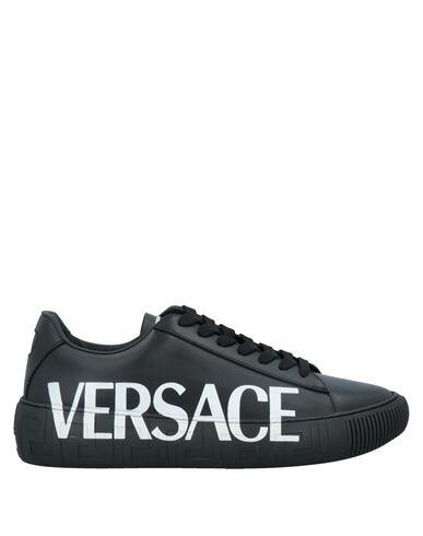 Versace Man Sneakers Black Calfskin Cover