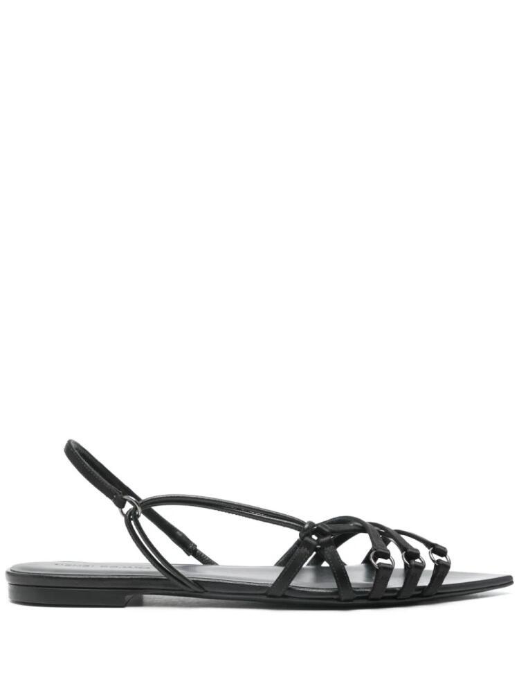 Nensi Dojaka pointed-toe satin sandals - Black Cover