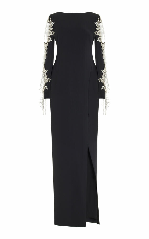 Pamella Roland - Crystal-Embellished Crepe Gown - Black Cover