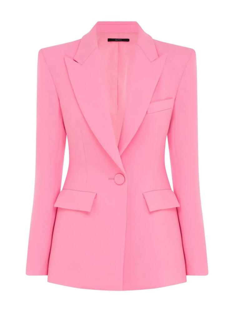 Alex Perry fitted-waist crepe blazer - Pink Cover