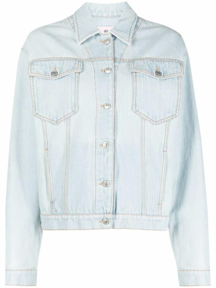 Chiara Ferragni contrast-stitch denim jacket - Blue Cover