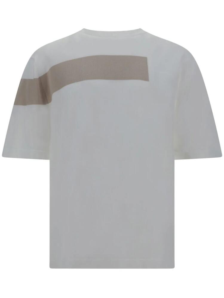 Lardini stripe detailing t-shirt - White Cover