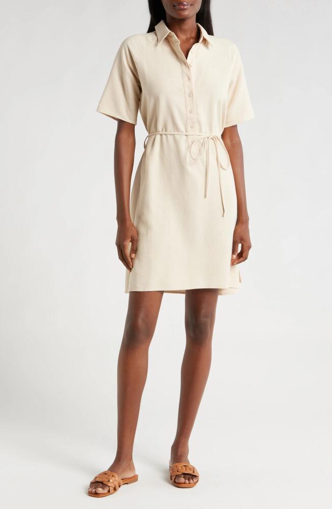 Nordstrom Henley Cover-Up Dress in Beige Beach Cover