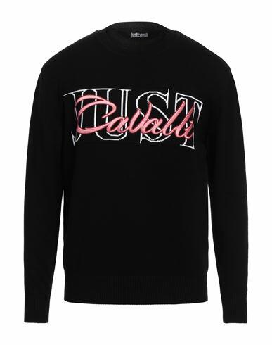 Just Cavalli Man Sweater Black Cotton Cover