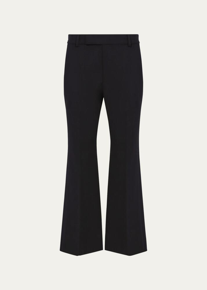 Proenza Schouler Marlene Tropical Wool Kick-Flare Pants Cover