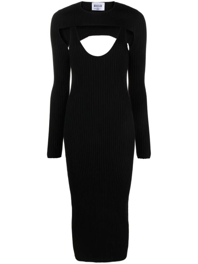 Wolford x Simkhai contoured ribbed-knit midi dress - Black Cover