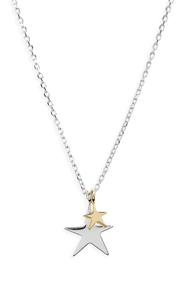 Estella Bartlett Two-Tone Double Star Pendant Necklace in Silver/Gold Cover