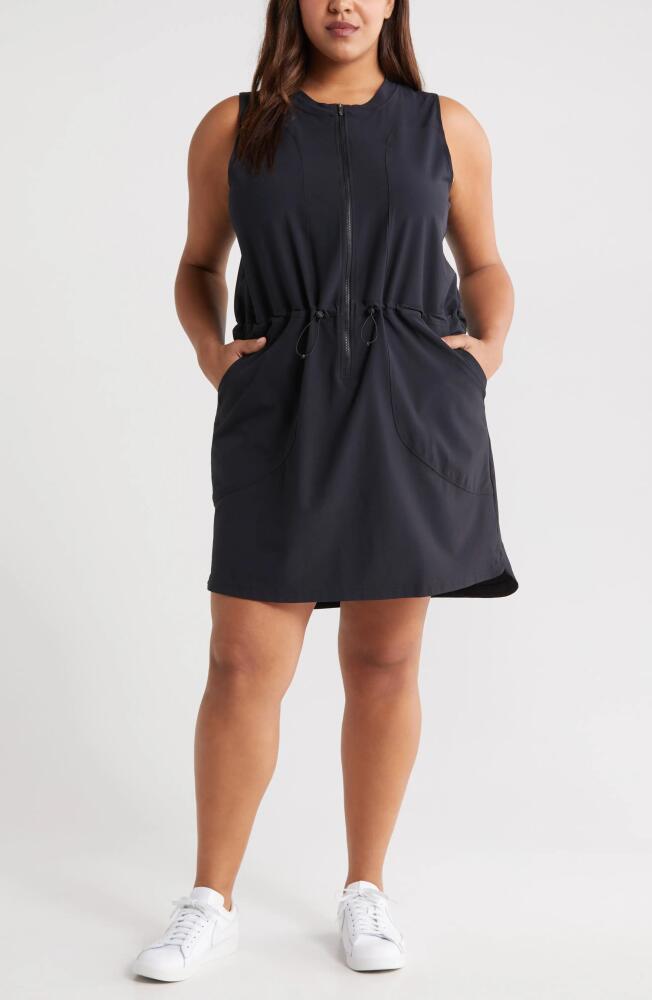 zella In Flight Zip-Up Minidress in Black Cover