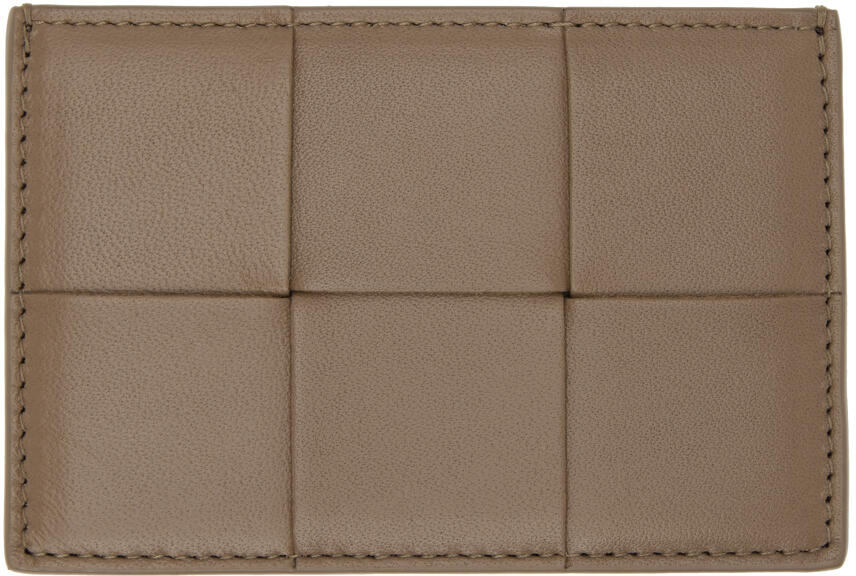 Bottega Veneta Brown Cassette Card Holder Cover