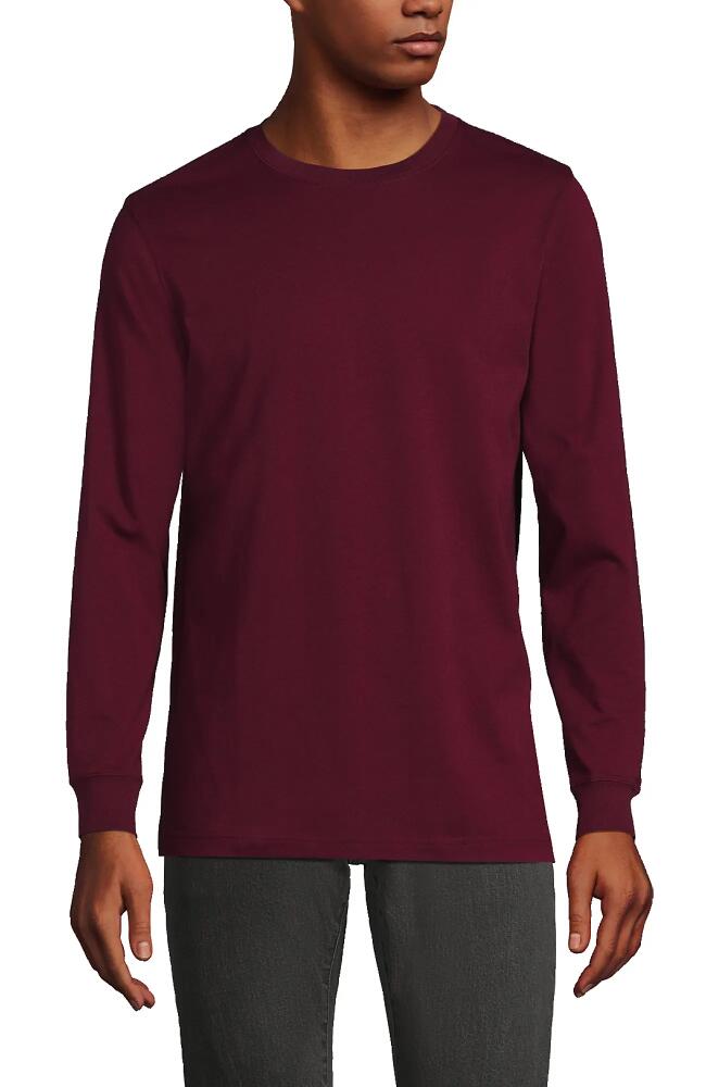 Lands' End Super-T Long Sleeve T-Shirt in Rich Burgundy Cover