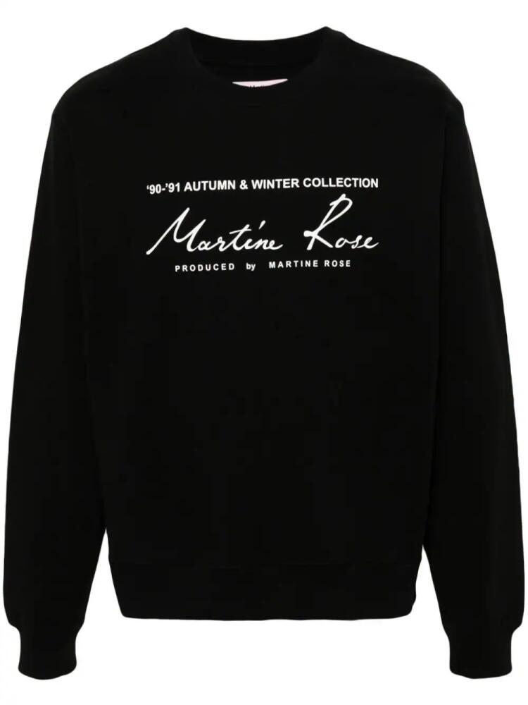 Martine Rose logo-print cotton sweatshirt - Black Cover