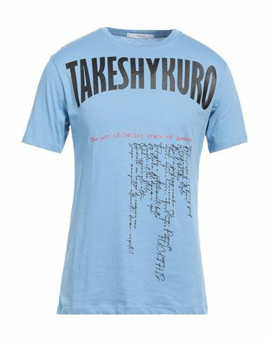 Takeshy Kurosawa Man T-shirt Sky blue Cotton Cover