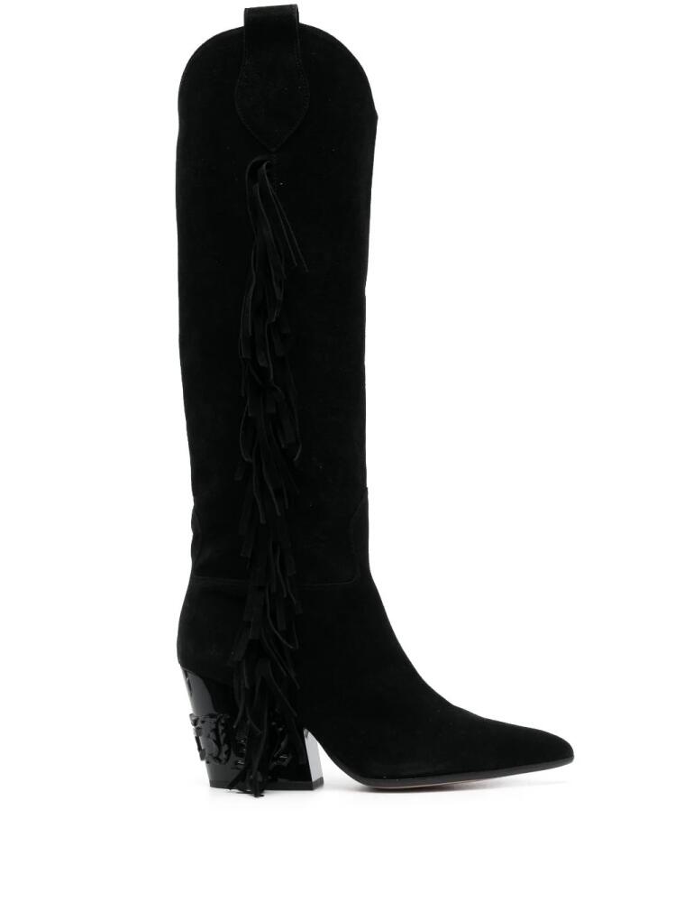 Philipp Plein calf-leather cowboy boots - Black Cover