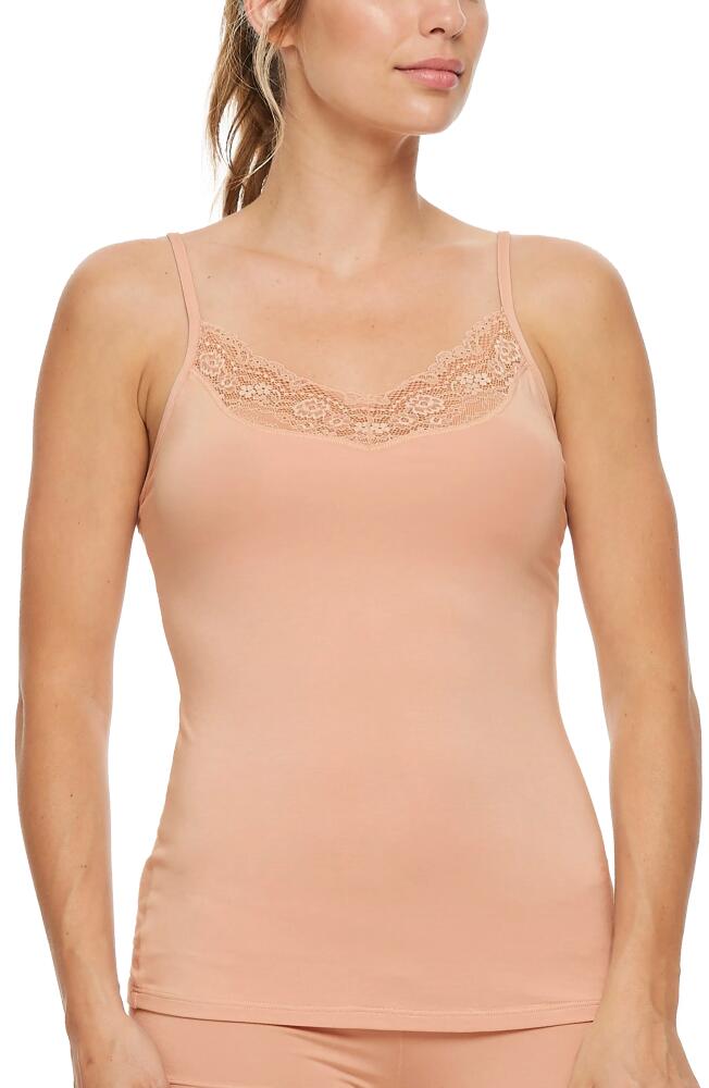 Montelle Intimates Lace Trim Camisole in Seashell Cover