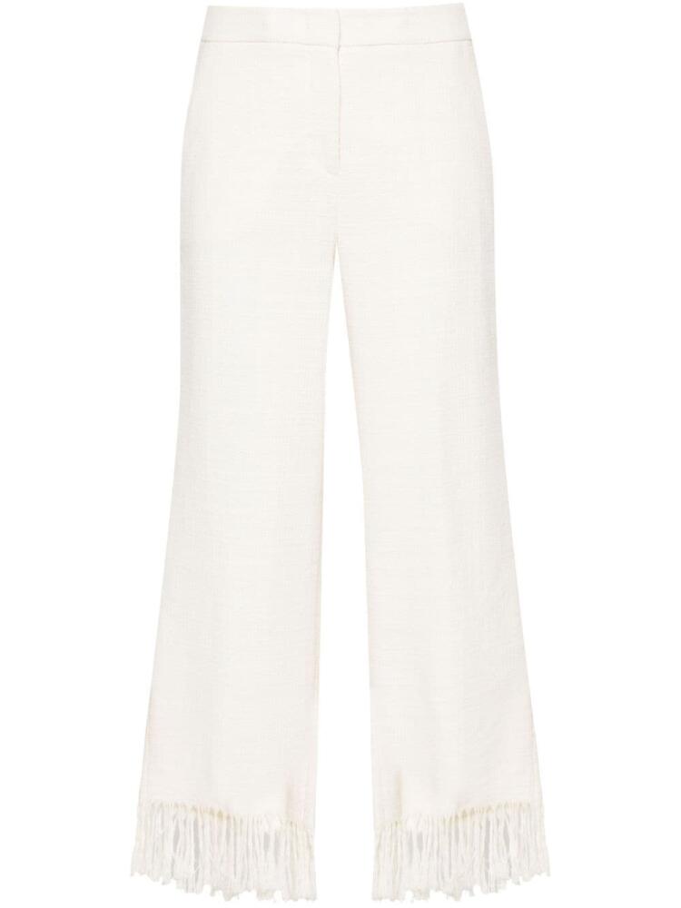 Peserico tweed fringed straight trousers - Neutrals Cover