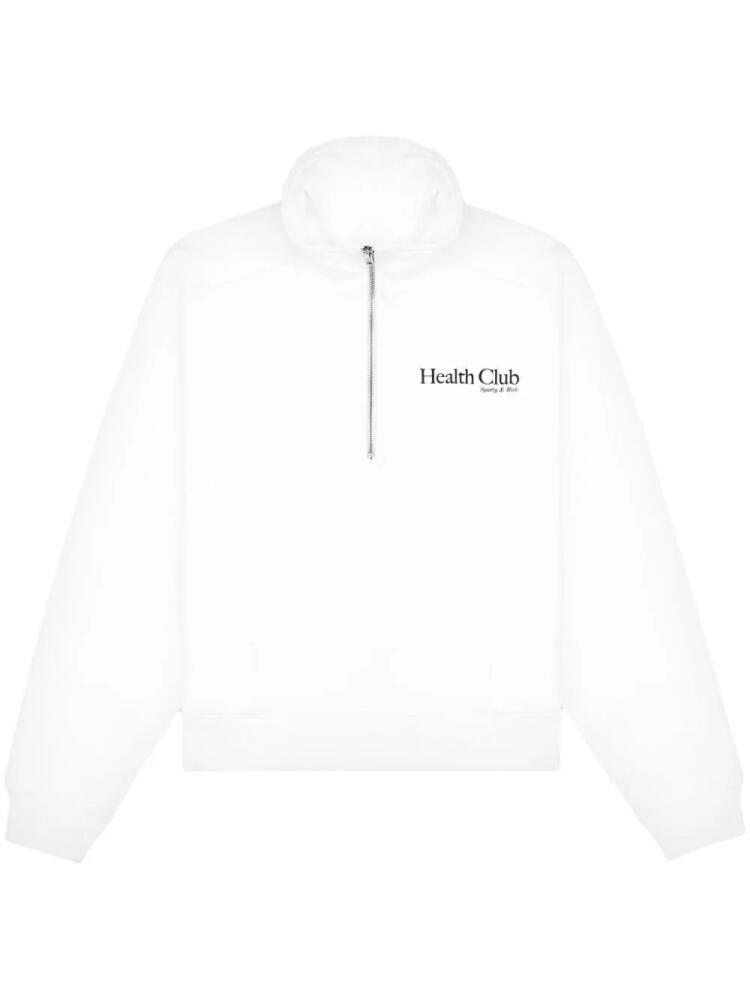 Sporty & Rich Health Club quarter-zip sweatshirt - White Cover