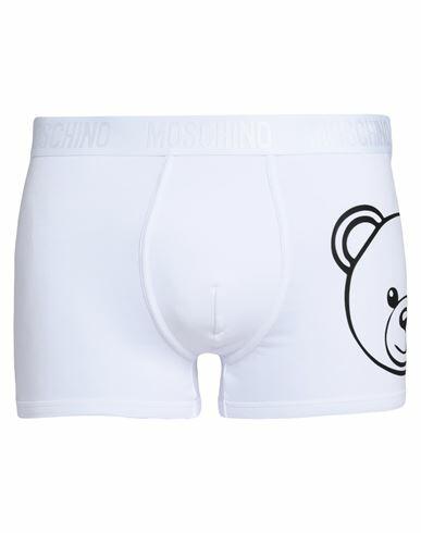 Moschino Man Boxer White Cotton, Elastane Cover