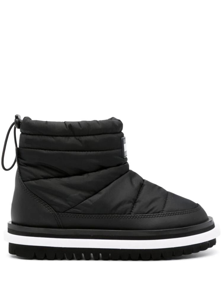 Tommy Jeans logo-patch padded ankle boots - Black Cover