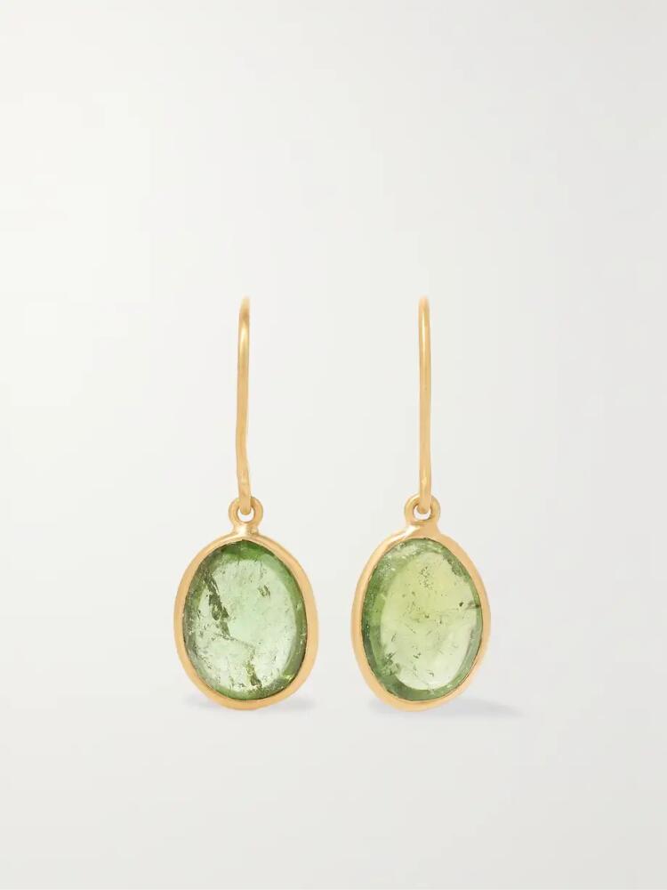 Pippa Small - 18-karat Gold Tourmaline Earrings - Green Cover