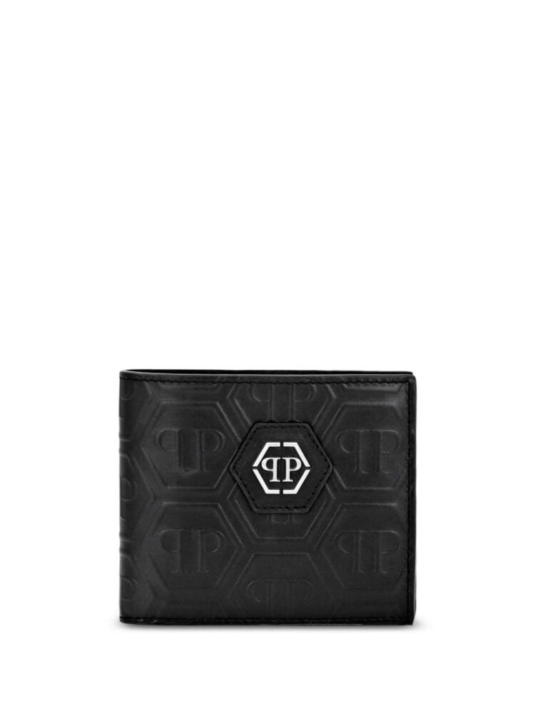 Philipp Plein monogram leather wallet - Black Cover