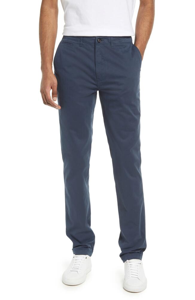 Billy Reid Stretch Cotton Straight Leg Chinos in Carbon Blue Cover