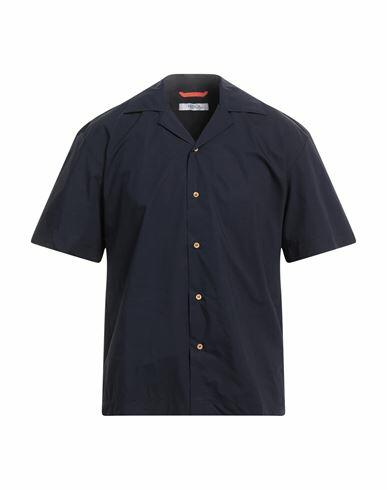 Vandom Man Shirt Midnight blue Cotton, Elastane Cover