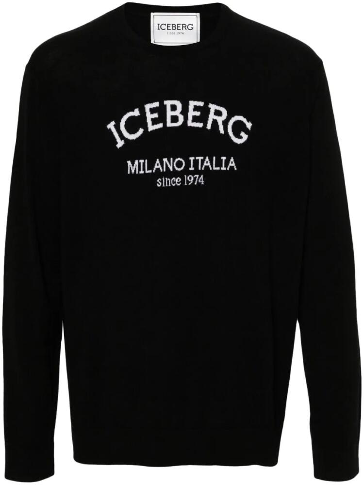 Iceberg jacquard-logo sweater - Black Cover