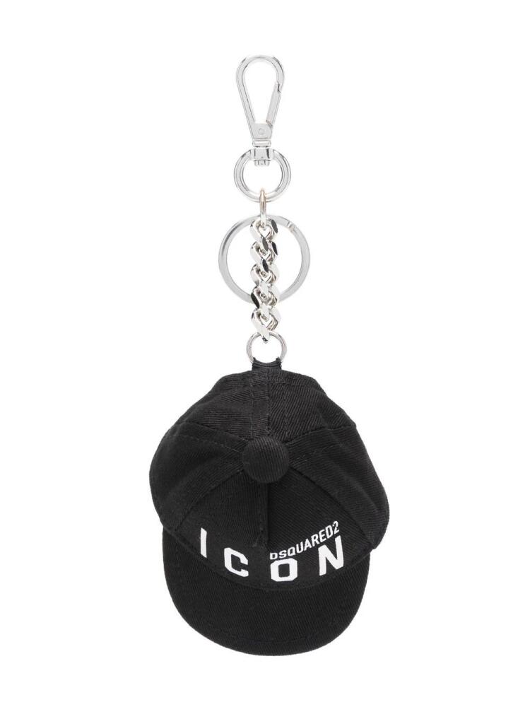 DSQUARED2 Icon logo-print keychain - Black Cover