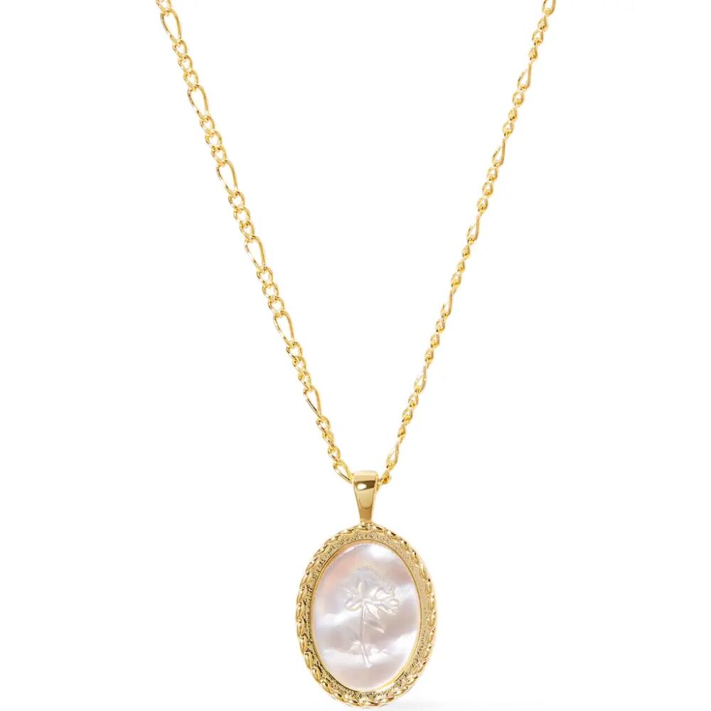 Ana Luisa Rose Engraved Necklace - Hannah in Gold Cover