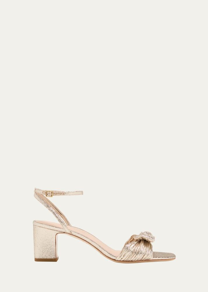 Loeffler Randall Kimora Metallic Bow Ankle-Strap Sandals Cover