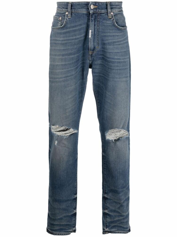 Represent distressed straight-leg jeans - Blue Cover