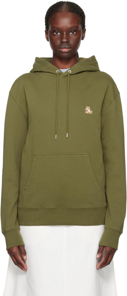 Maison Kitsuné Khaki Chillax Fox Hoodie Cover