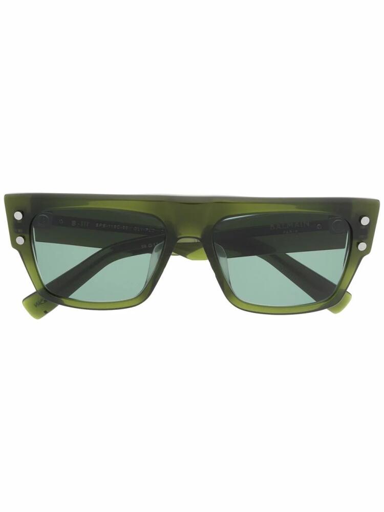 Balmain Eyewear square-frame sunglasses - Green Cover