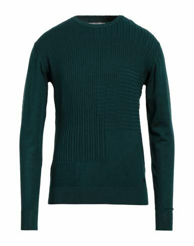 Yes Zee By Essenza Man Sweater Emerald green Viscose, Nylon Cover